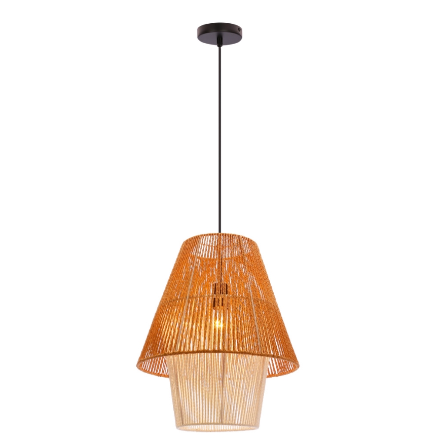Taklampa AFRICA 1xE27/40W/230V Ø 40 cm brun/beige