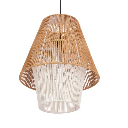 Taklampa AFRICA 1xE27/40W/230V Ø 40 cm brun/beige