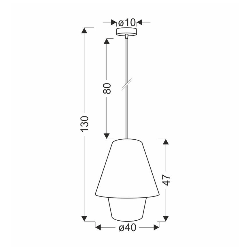 Taklampa AFRICA 1xE27/40W/230V Ø 40 cm brun/beige
