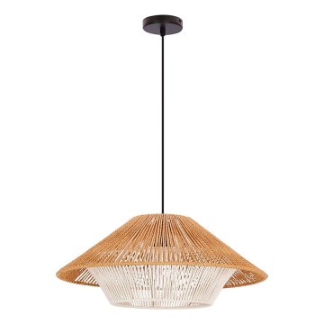 Taklampa AFRICA 1xE27/40W/230V Ø 50 cm brun/krem