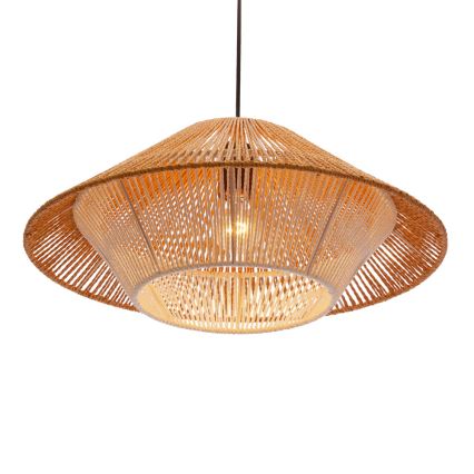 Taklampa AFRICA 1xE27/40W/230V Ø 50 cm brun/krem