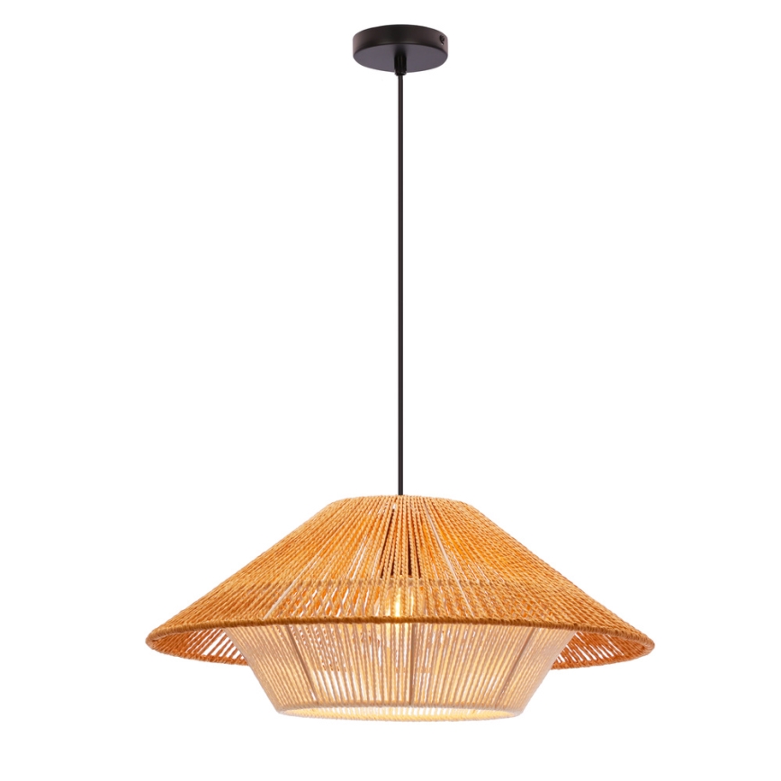 Taklampa AFRICA 1xE27/40W/230V Ø 50 cm brun/krem