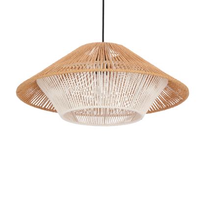 Taklampa AFRICA 1xE27/40W/230V Ø 50 cm brun/krem