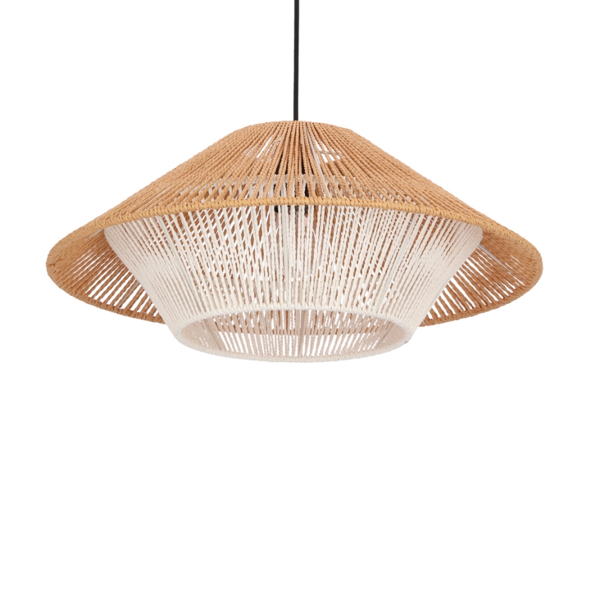 Taklampa AFRICA 1xE27/40W/230V Ø 50 cm brun/krem