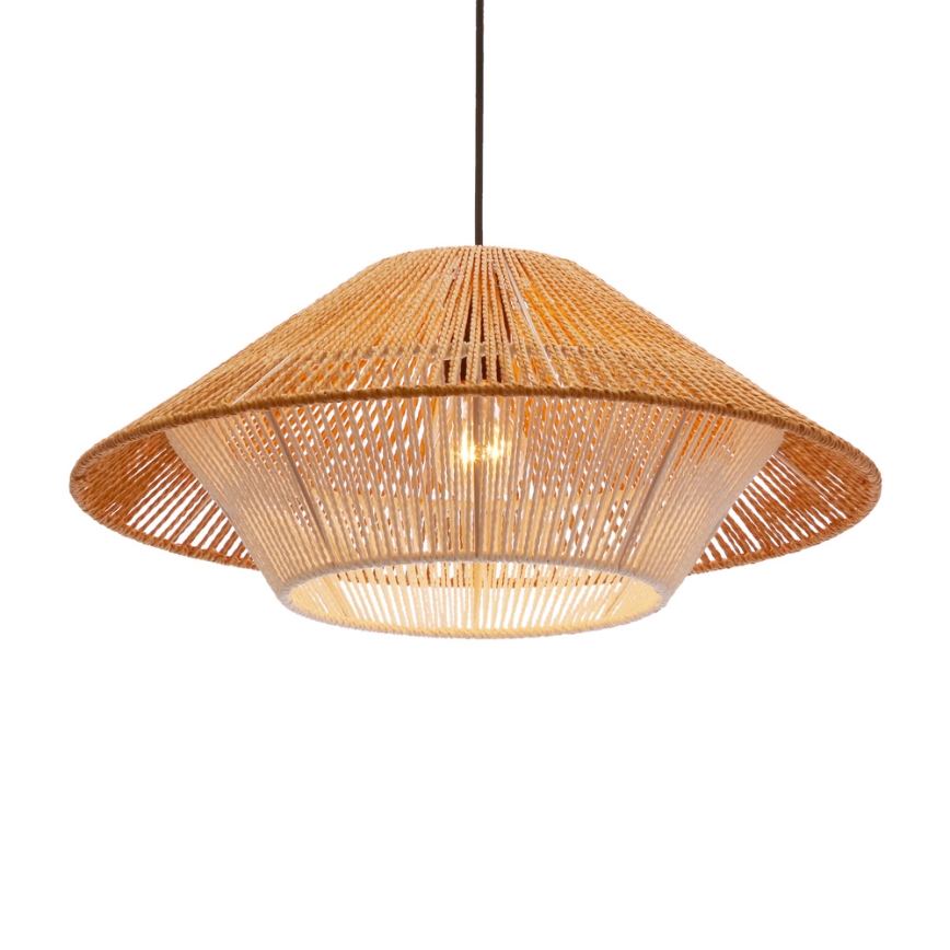 Taklampa AFRICA 1xE27/40W/230V Ø 50 cm brun/krem