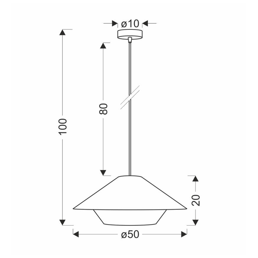 Taklampa AFRICA 1xE27/40W/230V Ø 50 cm brun/krem