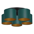 Taklampa ARDEN 5xE27/60W/230V grön/guld, infälld