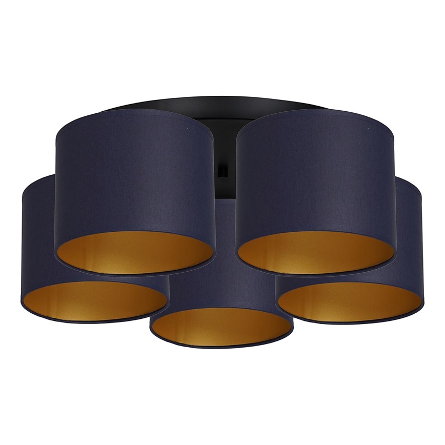 Taklampa ARDEN 5xE27/60W/230V lila/guld