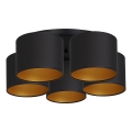 Taklampa ARDEN 5xE27/60W/230V svart/guld