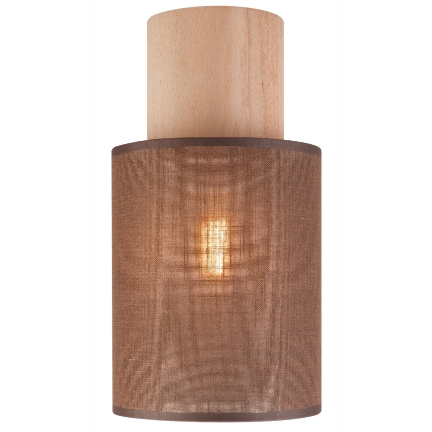 Taklampa ARI 1xE27/60W/230V diameter 16 cm brun