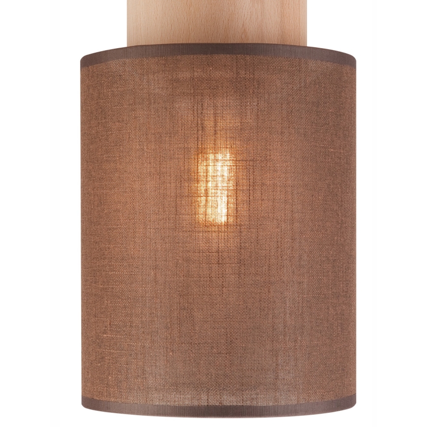 Taklampa ARI 1xE27/60W/230V diameter 16 cm brun