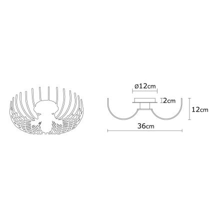 Taklampa  ASPENDOS 1xE27/40W/230V