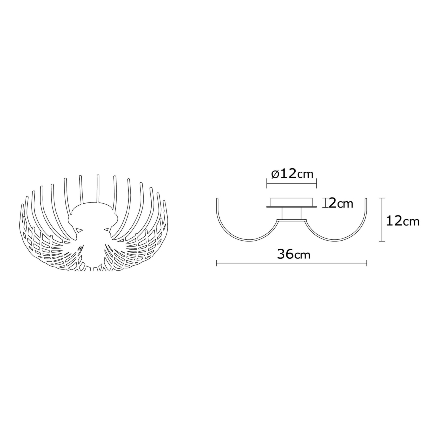 Taklampa  ASPENDOS 1xE27/40W/230V
