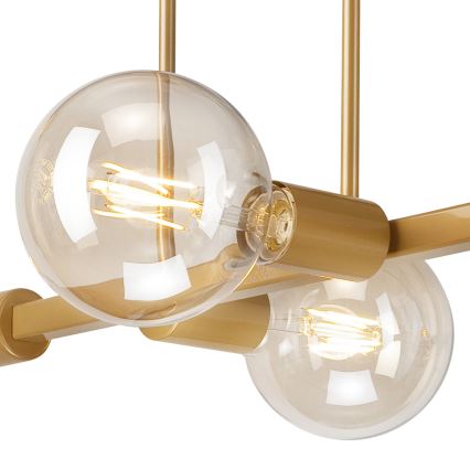 Taklampa på stång ASTRID 4xE27/60W/230V guld