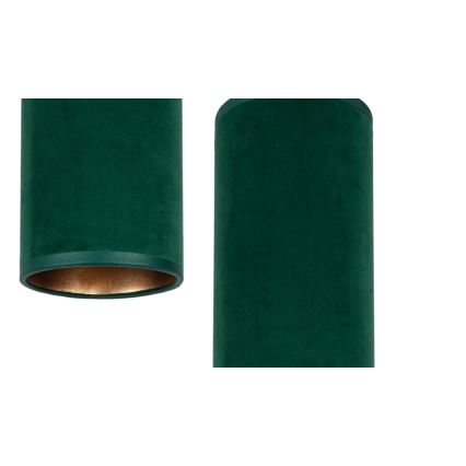 Taklampa på kabel AVALO 2xE27/60W/230V grön/koppar