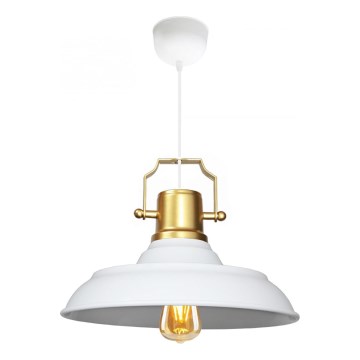 Taklampa AYD 1xE27/40W/230V vit/guld