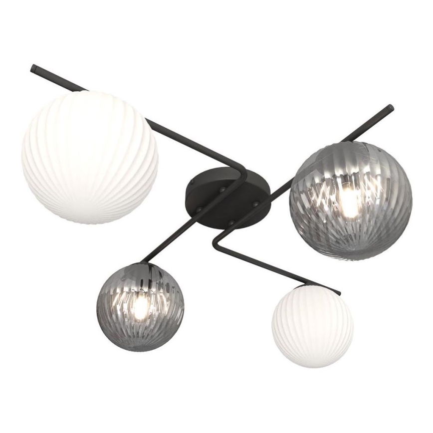 Taklampa AZURA 4xE14/10W/230V svart/grå/vit