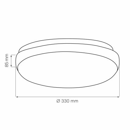 Taklampa BENEDYKT 2xE27/20W/230V diameter 33 cm silver