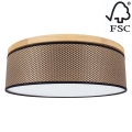 Taklampa BENITA 2xE27/25W/230V diameter 48 cm brun/ek – FSC certifierade