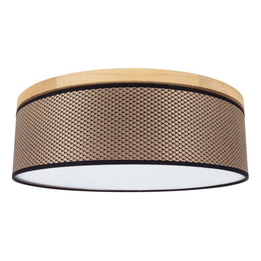 Taklampa BENITA 2xE27/25W/230V diameter 48 cm brun/ek