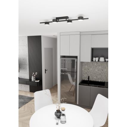 Taklampa BET 4xGX53/12W/230V svart