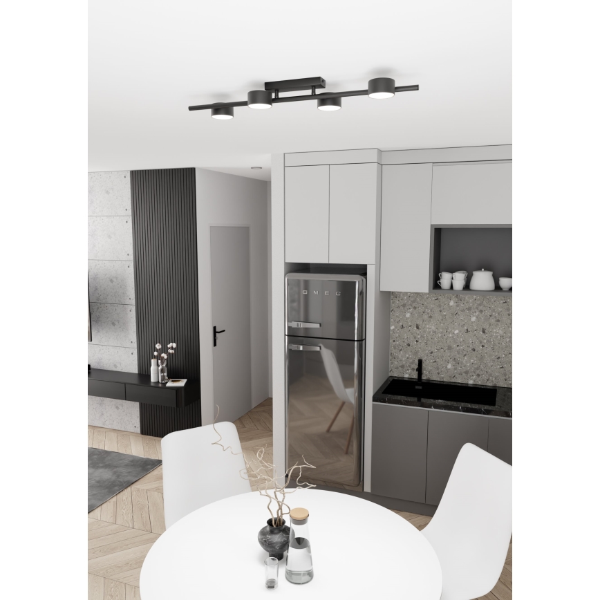Taklampa BET 4xGX53/12W/230V svart