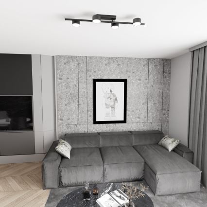 Taklampa BET 4xGX53/12W/230V svart