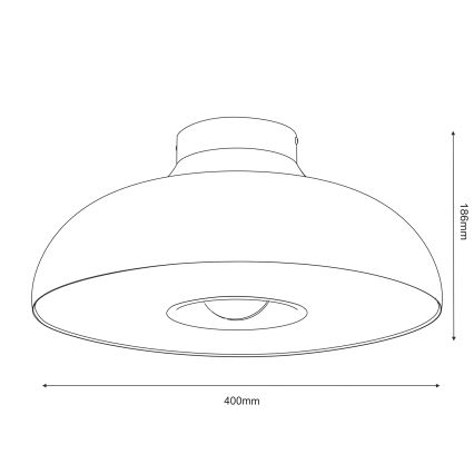 Taklampa BILBAO 1xE27/15W/230V beige