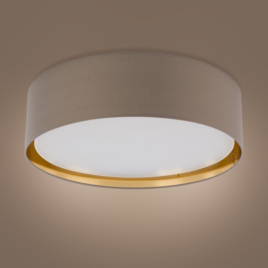 Taklampa  BILBAO 4xE27/15W/230V d. 60 cm brun /gold