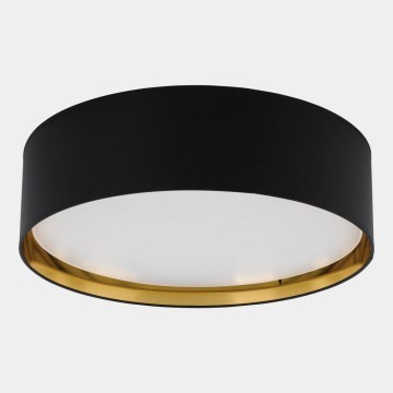 Taklampa  BILBAO 4xE27/15W/230V d. 60 cm svart /gold