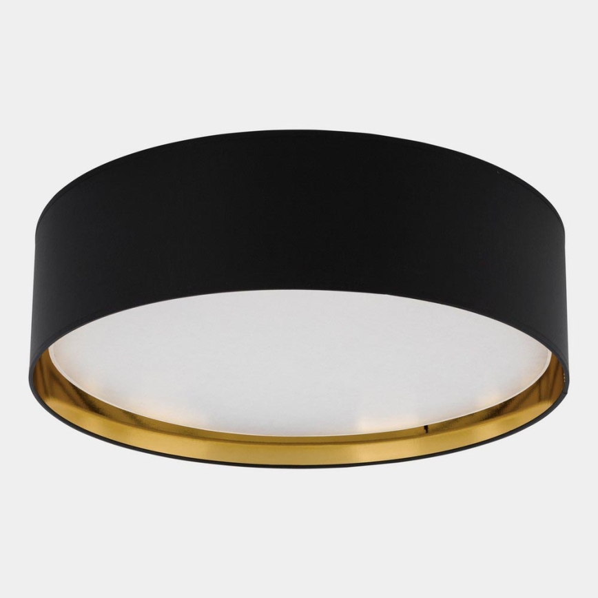 Taklampa  BILBAO 4xE27/15W/230V d. 60 cm svart /gold