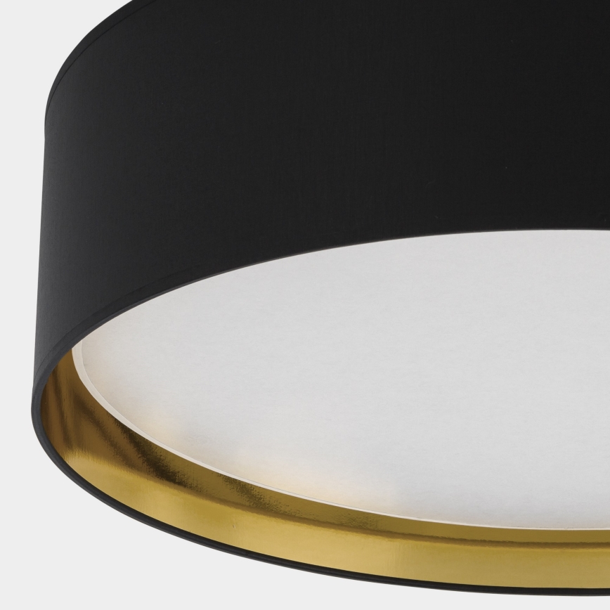 Taklampa  BILBAO 4xE27/15W/230V d. 60 cm svart /gold