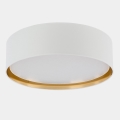 Taklampa  BILBAO 4xE27/15W/230V d. 60 cm vit /gold