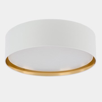 Taklampa  BILBAO 4xE27/15W/230V d. 60 cm vit /gold