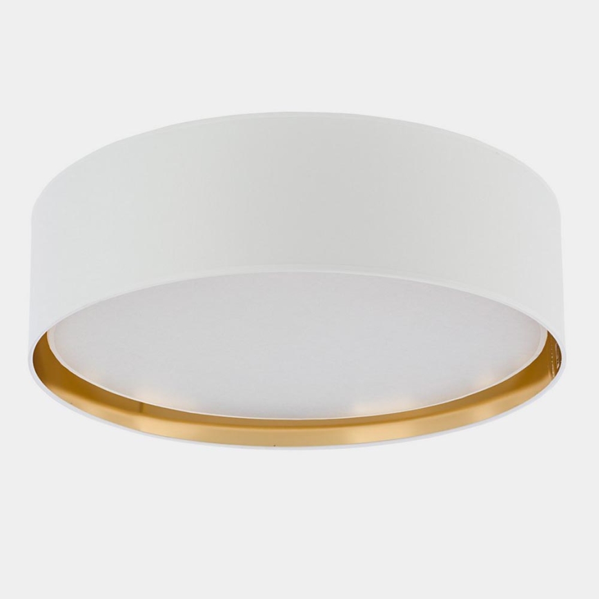 Taklampa  BILBAO 4xE27/15W/230V d. 60 cm vit /gold