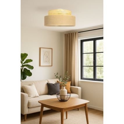 Taklampa BOHO 1xE27/60W/230V beige