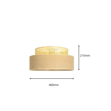 Taklampa BOHO 1xE27/60W/230V beige