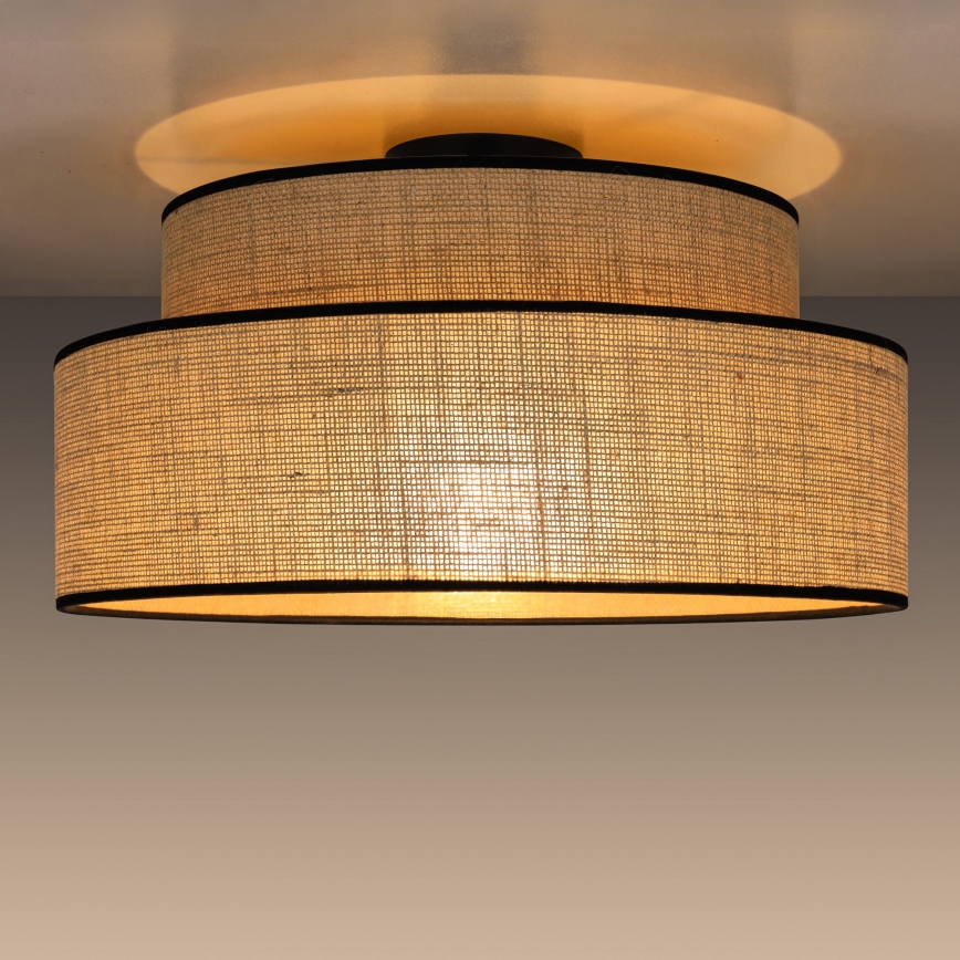 Taklampa BOHO 1xE27/60W/230V beige