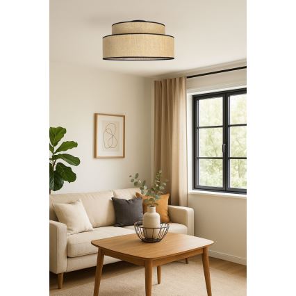 Taklampa BOHO 1xE27/60W/230V beige