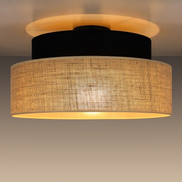 Taklampa BOHO 1xE27/60W/230V svart/beige