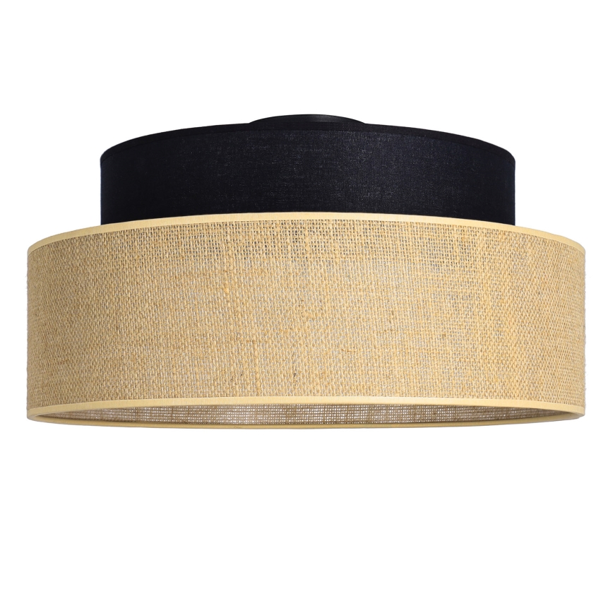Taklampa BOHO 1xE27/60W/230V svart/beige