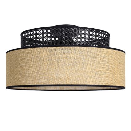 Taklampa BOHO 1xE27/60W/230V svart/rotting