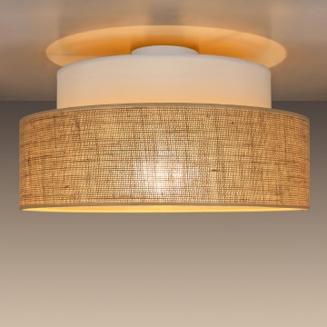 Taklampa BOHO 1xE27/60W/230V vit/beige