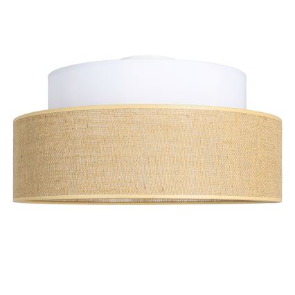Taklampa BOHO 1xE27/60W/230V vit/beige
