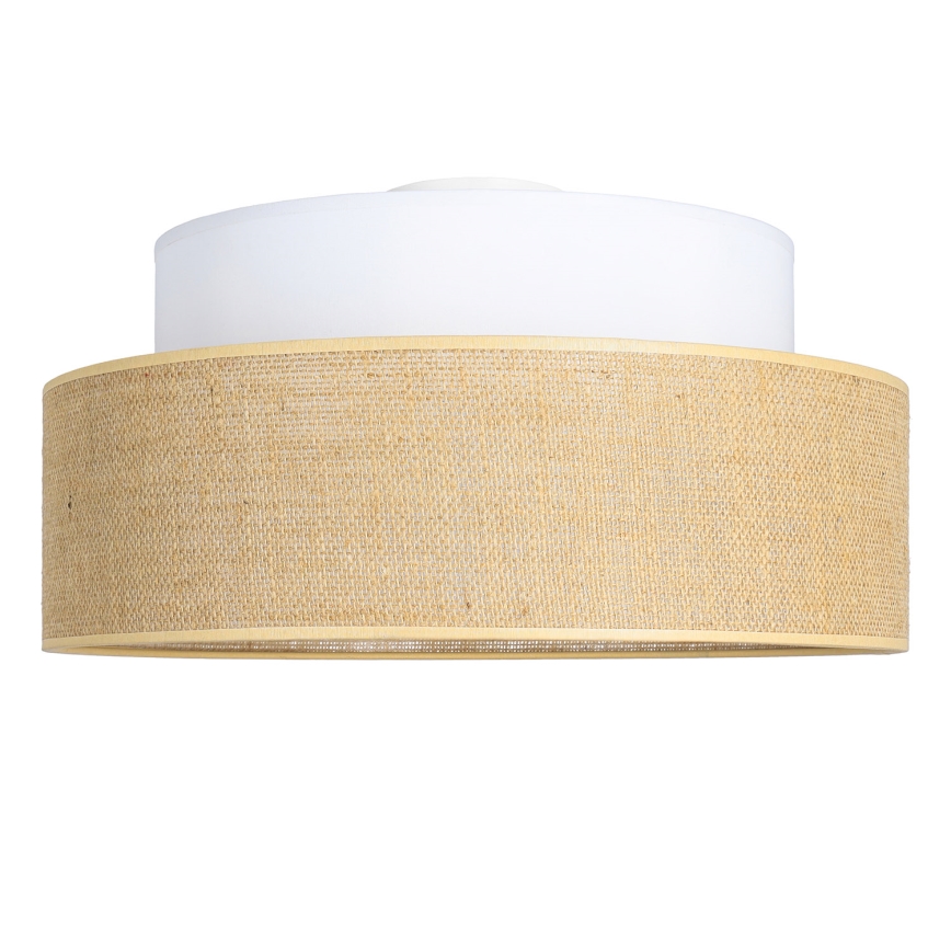 Taklampa BOHO 1xE27/60W/230V vit/beige