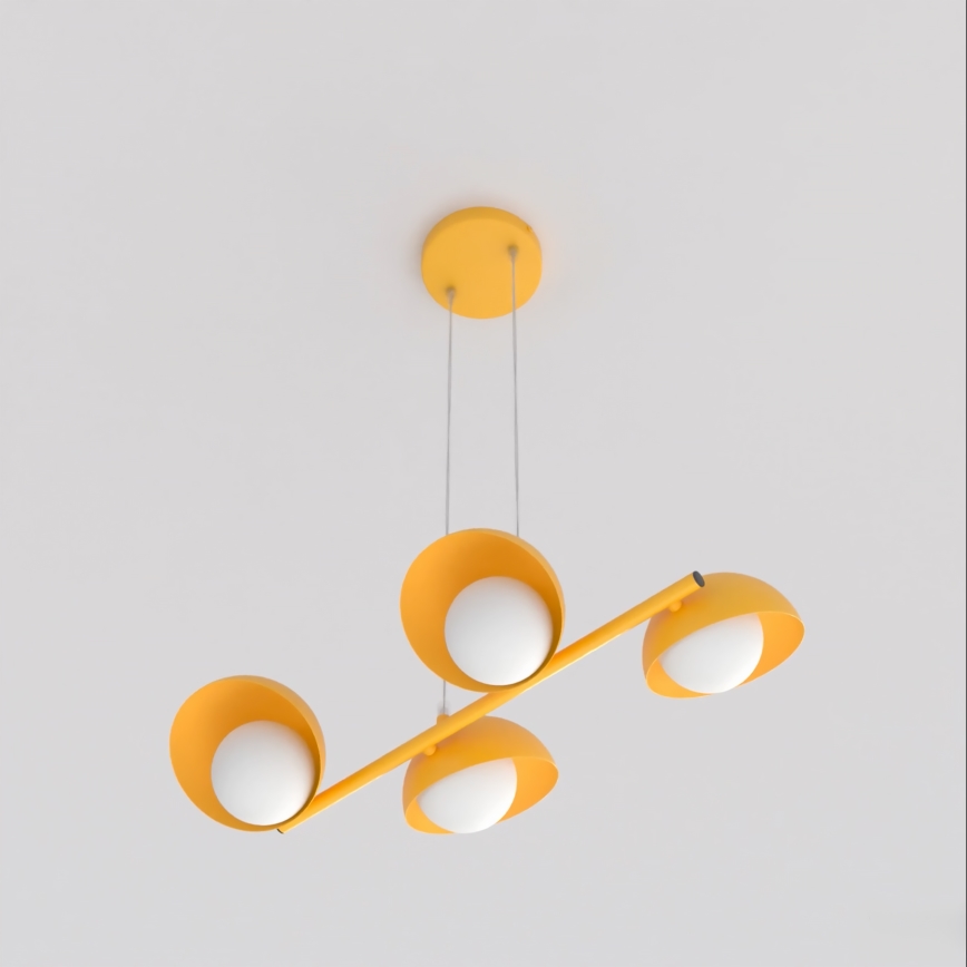 Taklampa BOOM med kabel 4xG9/8W/230V orange