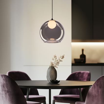 Taklampa BRIN 1xG9/15W/230V rökgrå