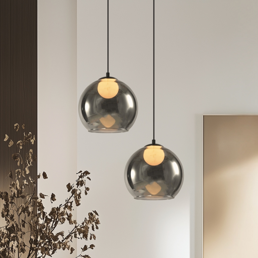 Taklampa BRIN 1xG9/15W/230V rökgrå