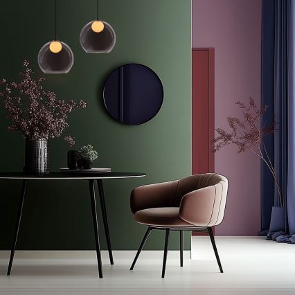 Taklampa BRIN 1xG9/15W/230V rökgrå