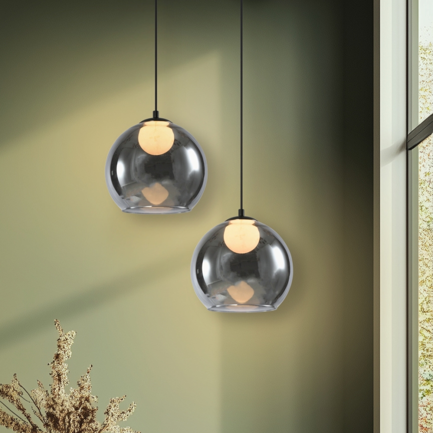 Taklampa BRIN 1xG9/15W/230V rökgrå